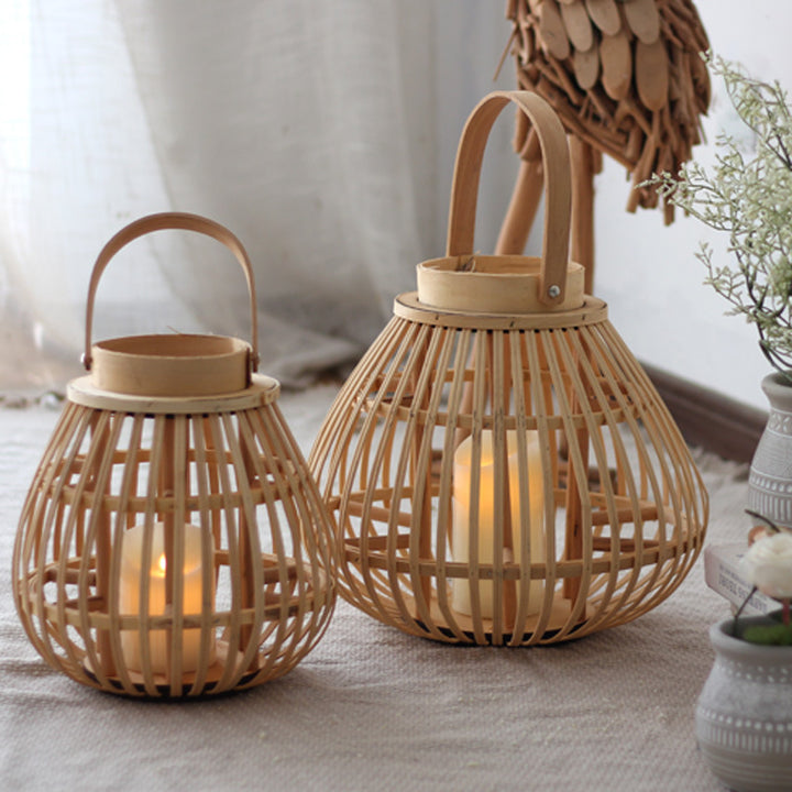 Natural Rattan Lantern Bowlift