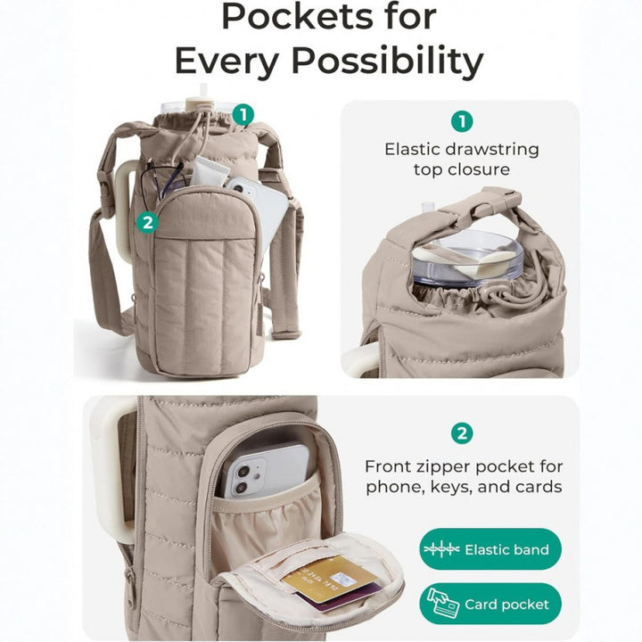 Insulated Water Bottle Carry Bag Bowlift