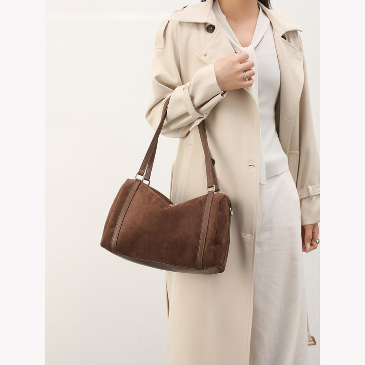 Soft Suede Shoulder Bag Bowlift