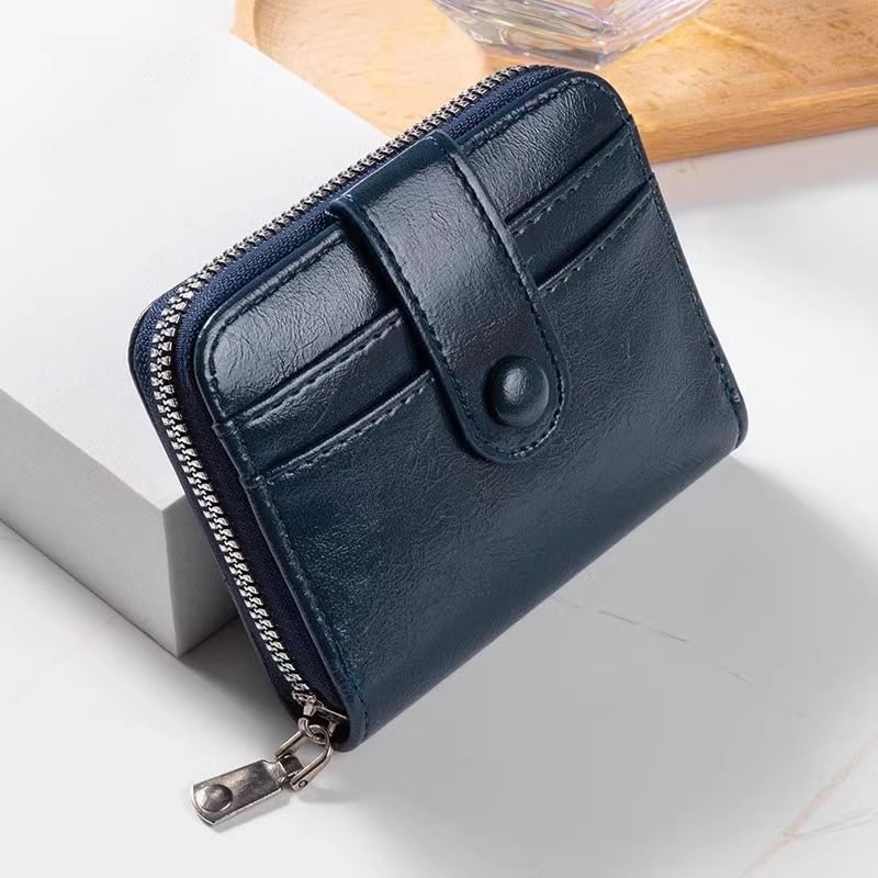 Compact Zippered Card Wallet Bowlift