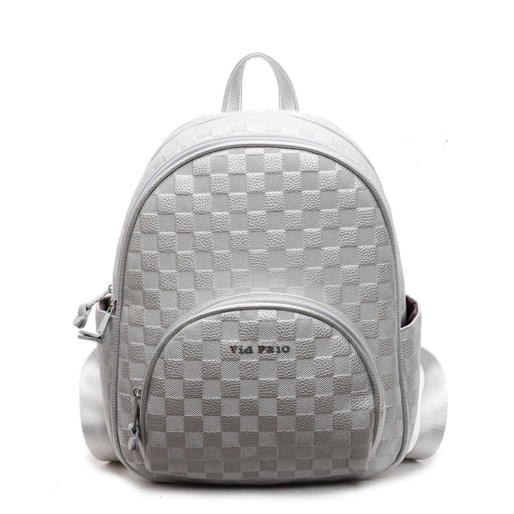 Stylish Checkerboard Backpack