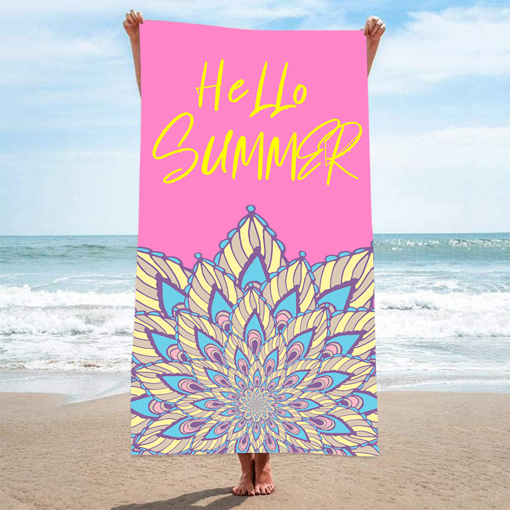 Ladies beach towel with maritime stripe pattern Bowlift