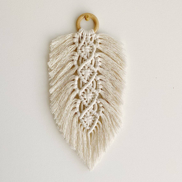 Leaf Shaped Macrame Wall Decor Bowlift