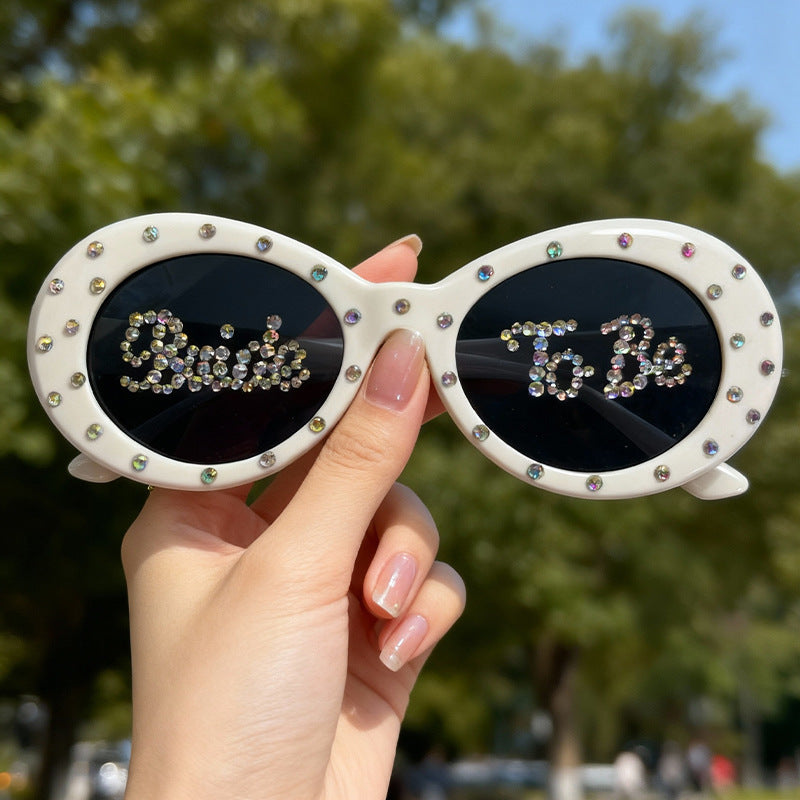 Rhinestone-Embellished Bridal Sunglasses Bowlift