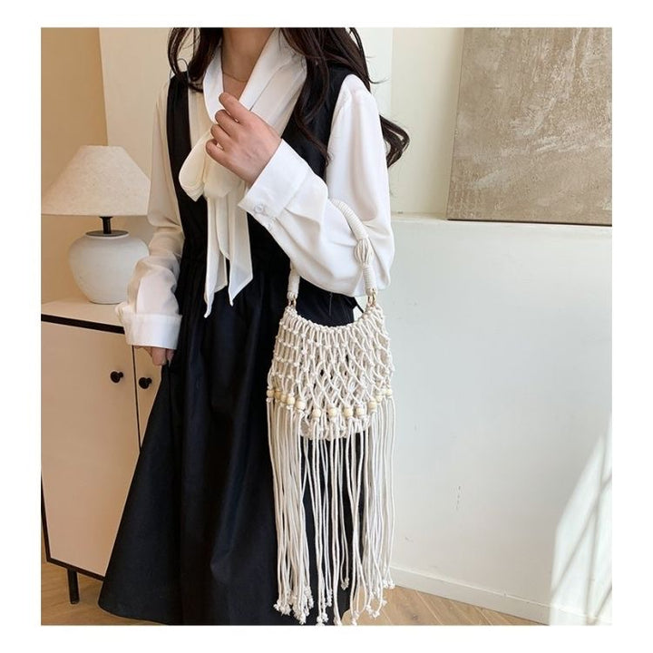 Artisanal macramé shoulder bag Bowlift