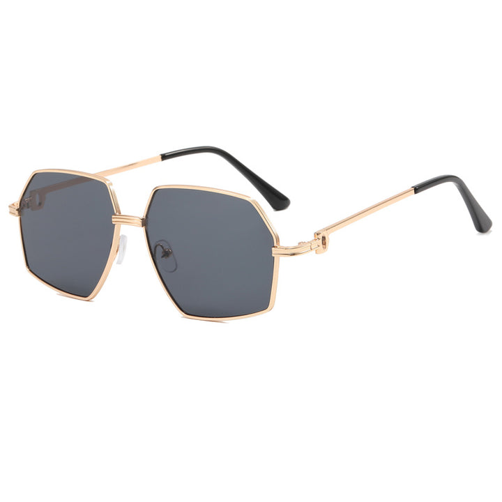 Ladies Stylish geometric sunglasses with elegant metal frame Bowlift