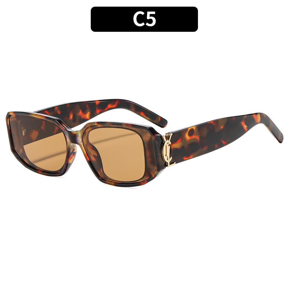 Vintage-Inspired Angular Frame Sunglasses