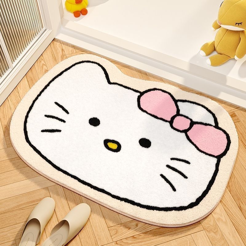 Plush Cartoon Cat Bath Mat