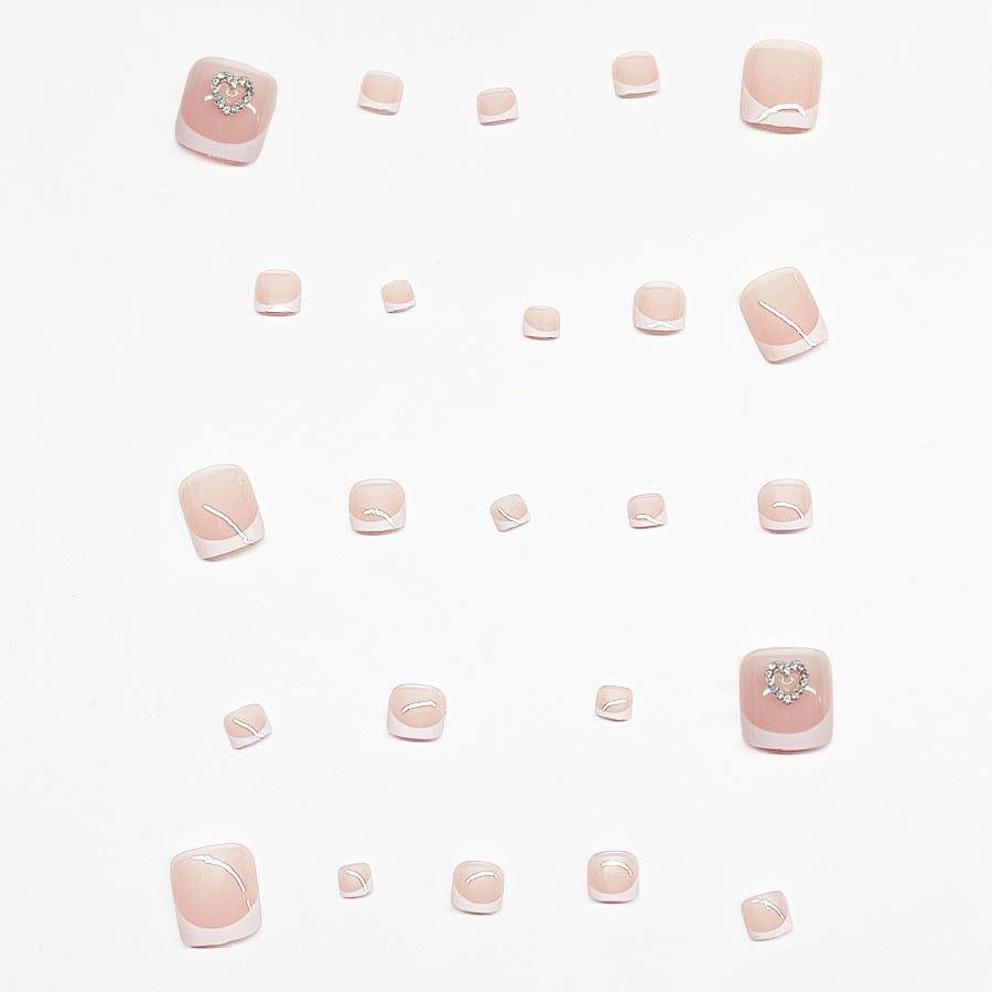 Acrylic nail set with playful heart design Bowlift