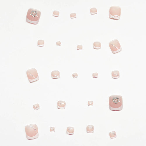 Acrylic nail set with playful heart design Bowlift