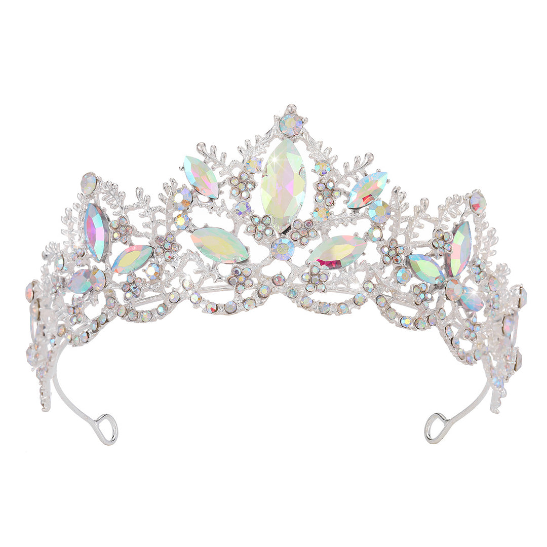 Ladies Glamorous Tiara with Sparkling Crystal Decorations Bowlift
