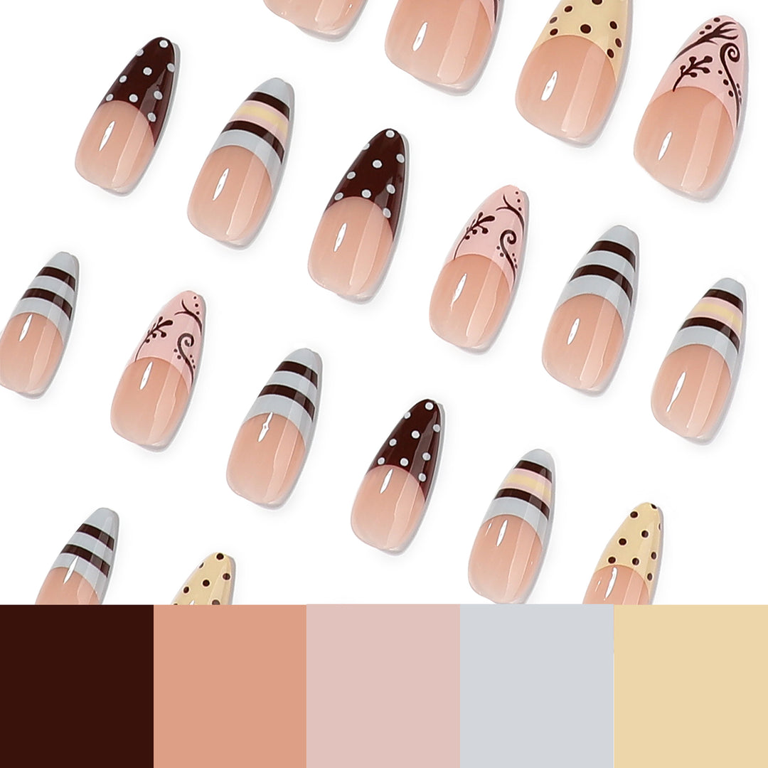 Artistic acrylic nails with enchanting dessert design Bowlift