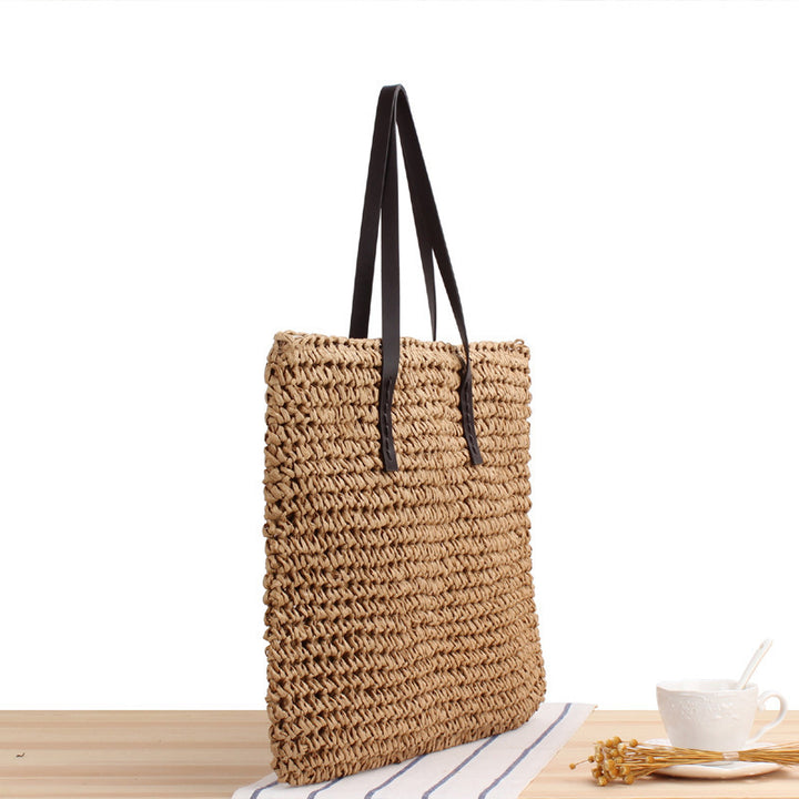 Handbag Made from Handwoven Natural Material with Sturdy Handles Bowlift