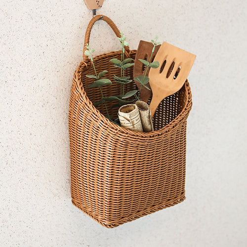 Handcrafted Wicker Storage Bin Bowlift