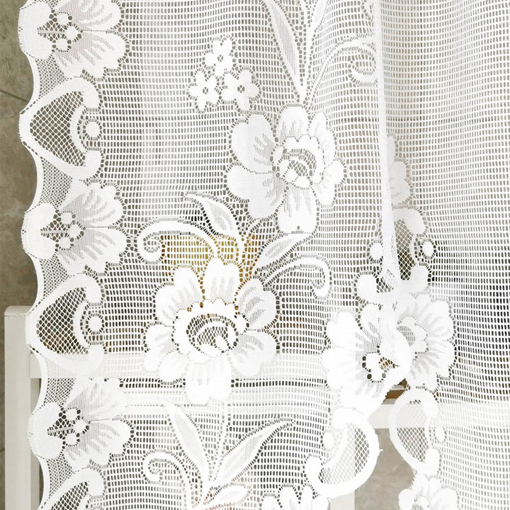 Elegant Floral Lace Window Curtains