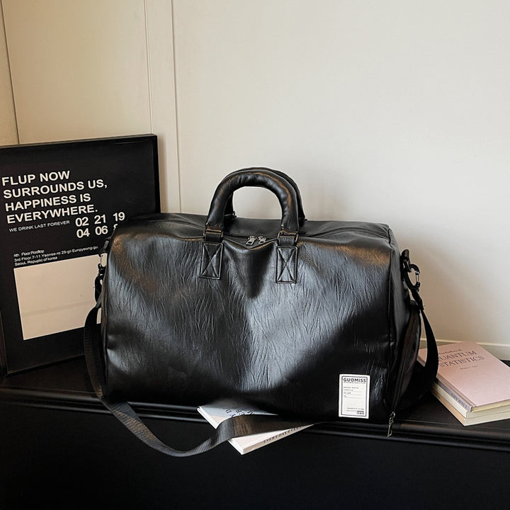 Premium Leather Travel Holdall Bowlift