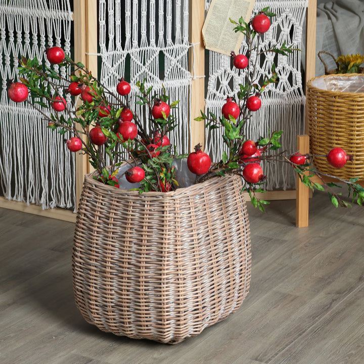 Large Handmade Laundry Basket with Natural Design Bowlift