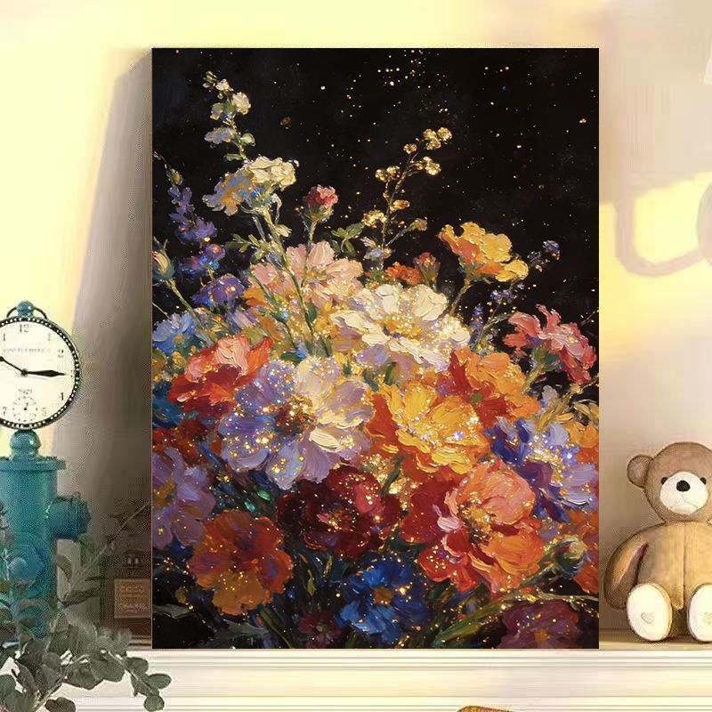 Floral-Themed Decorative Canvas Art Bowlift