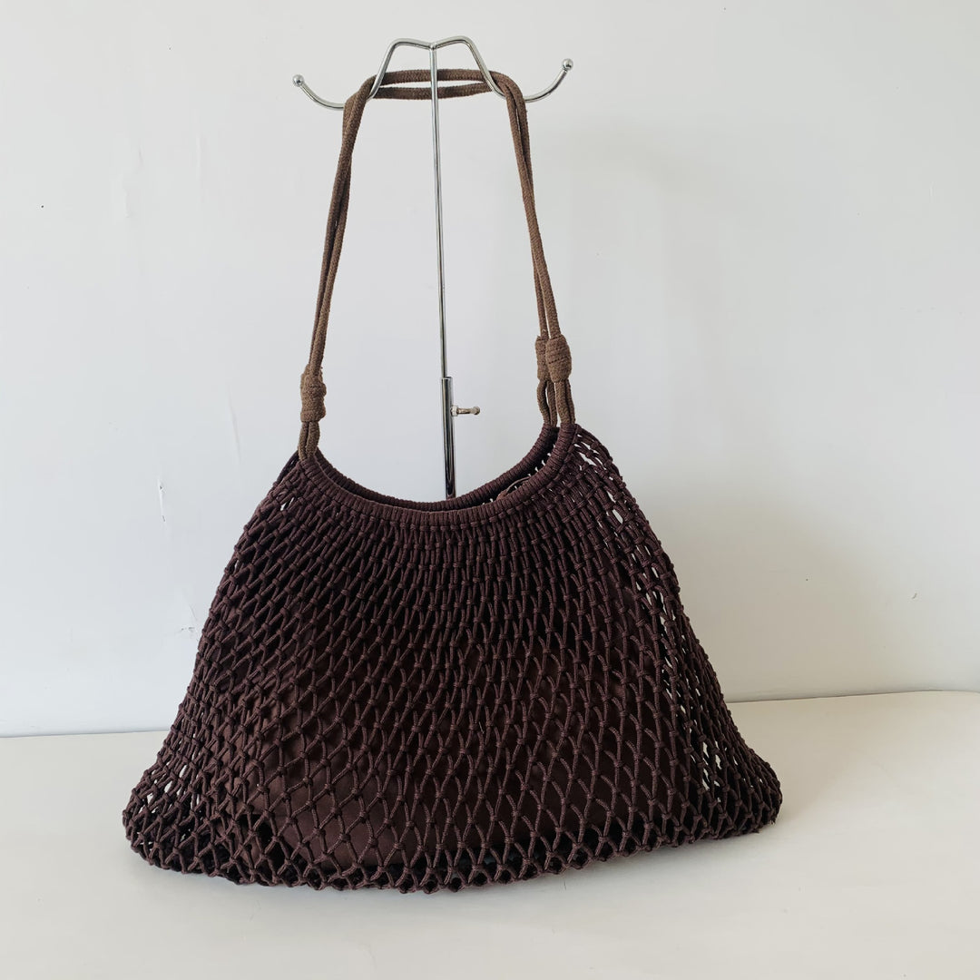 Mesh Beach Tote with Adjustable Drawstring Bowlift