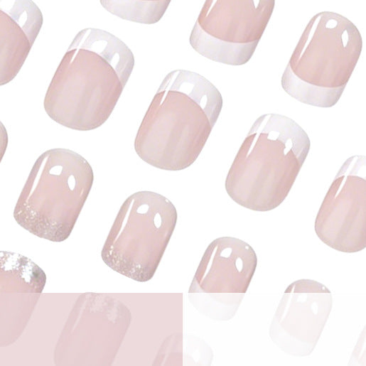 Chic French Tip Nail Art Enhancements Bowlift