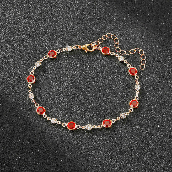 Elegant Rhinestone Chain Anklet Bowlift
