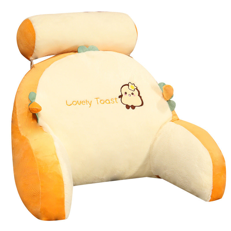 Plush back support cushion with cute rabbit motif Bowlift