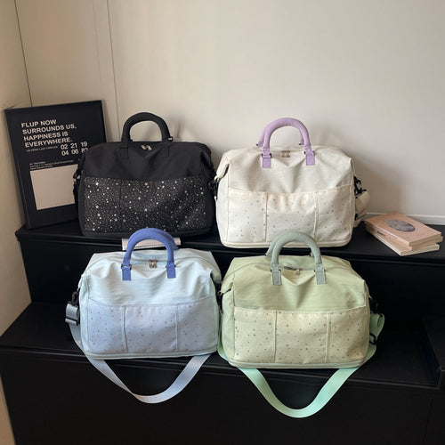 Elegant Sports Bag with Sparkling Star Pattern Bowlift