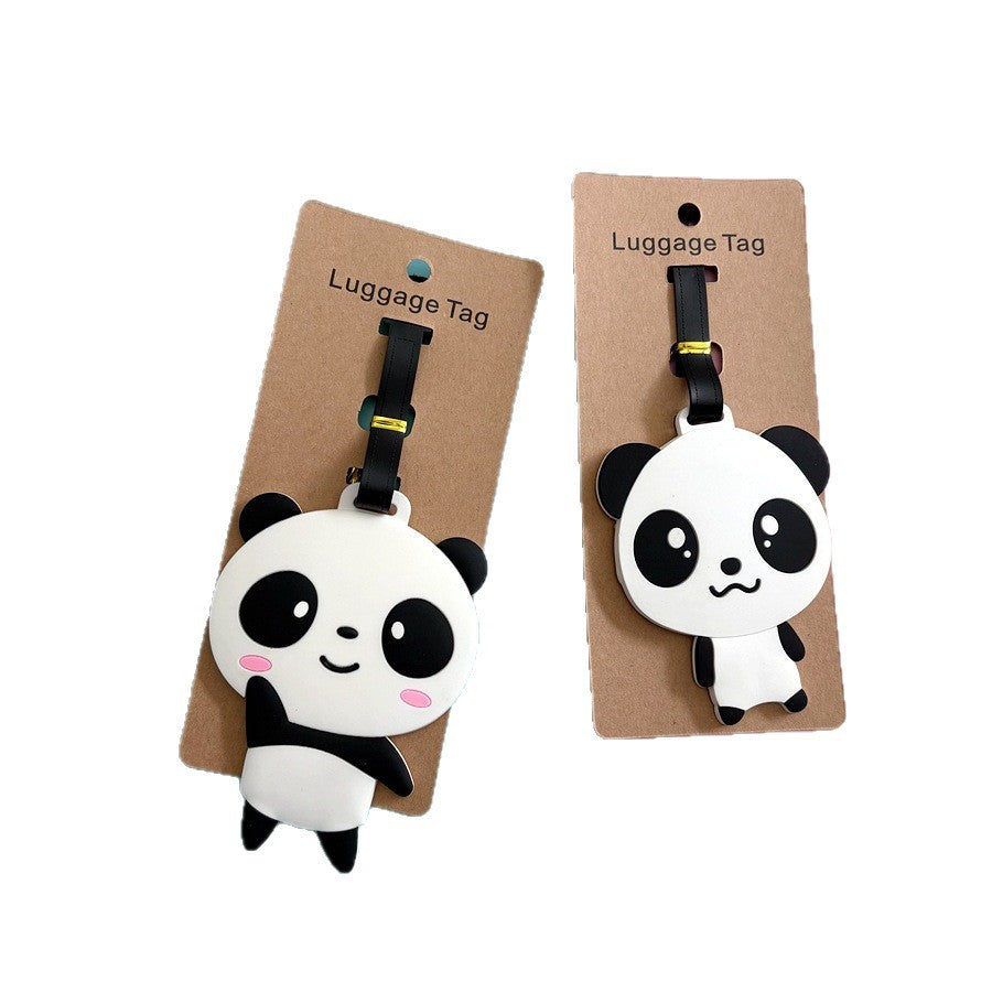 Cute Panda-Themed Luggage Tag Bowlift