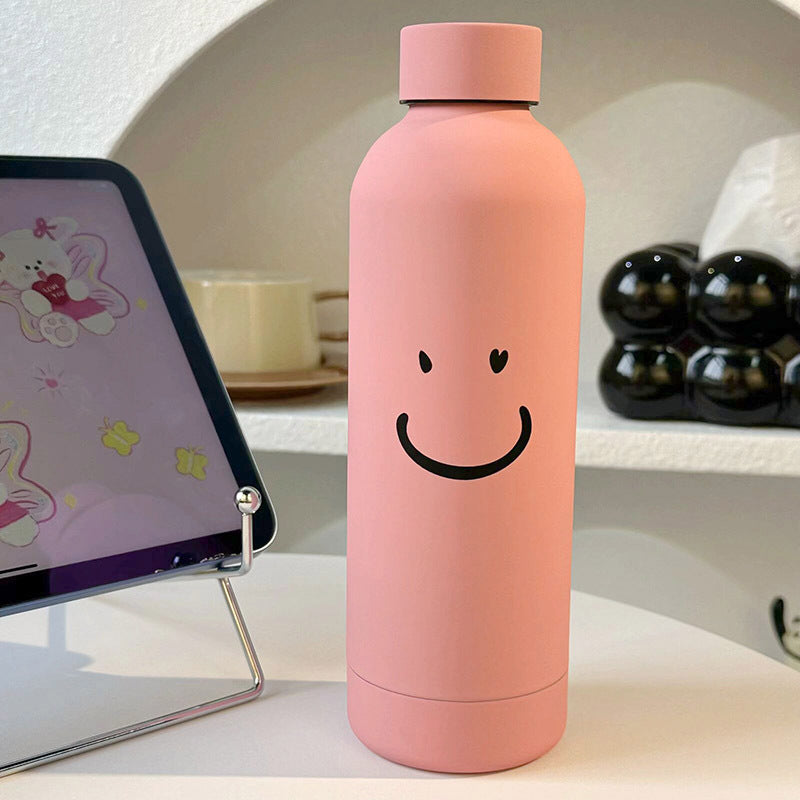Women’s Insulated Bottle with Cheerful Smiley Design Bowlift
