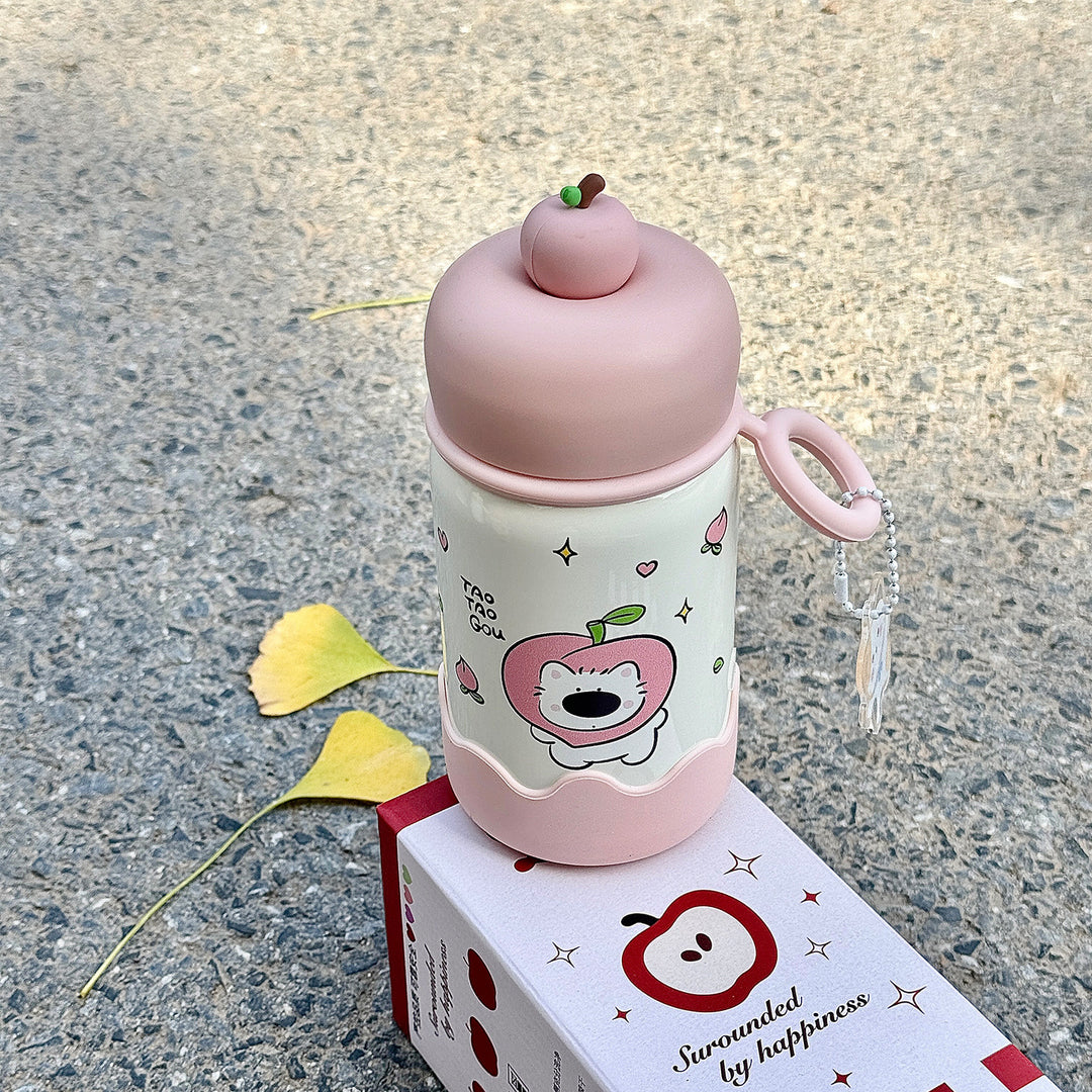 Women's water bottle with interactive fruit lid Bowlift