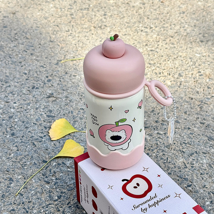 Women's water bottle with interactive fruit lid Bowlift
