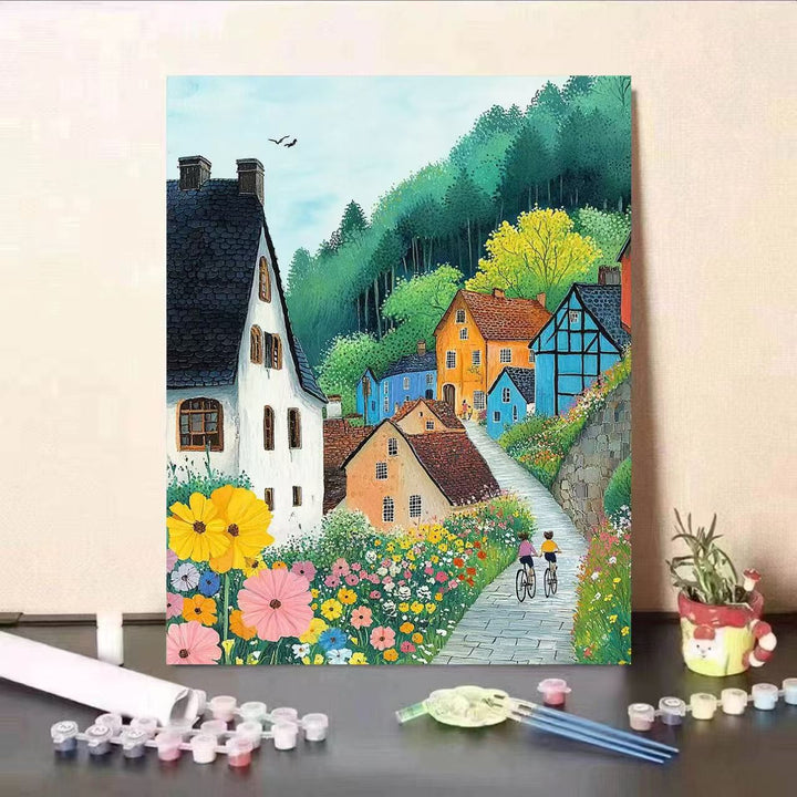 Scenic Village Paint by Numbers Art Kit Bowlift