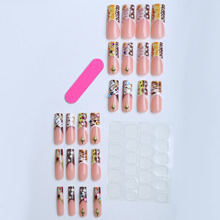 Stylish artificial nails with sparkling accents Bowlift