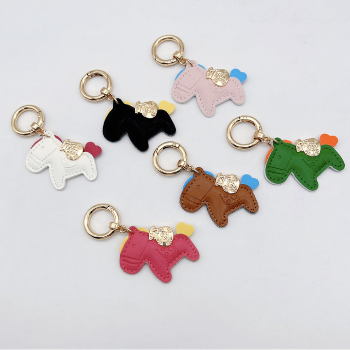 Animal-Shaped Leather Keychain Bowlift