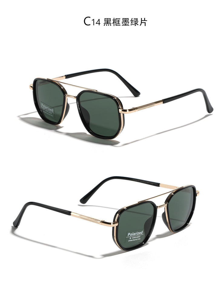 Women's Square Sunglasses with Polarized Lenses and Elegant Metal Frame Bowlift