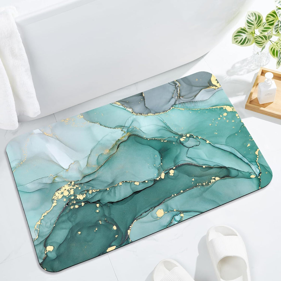 Luxury Abstract Marble Design Bath Mat