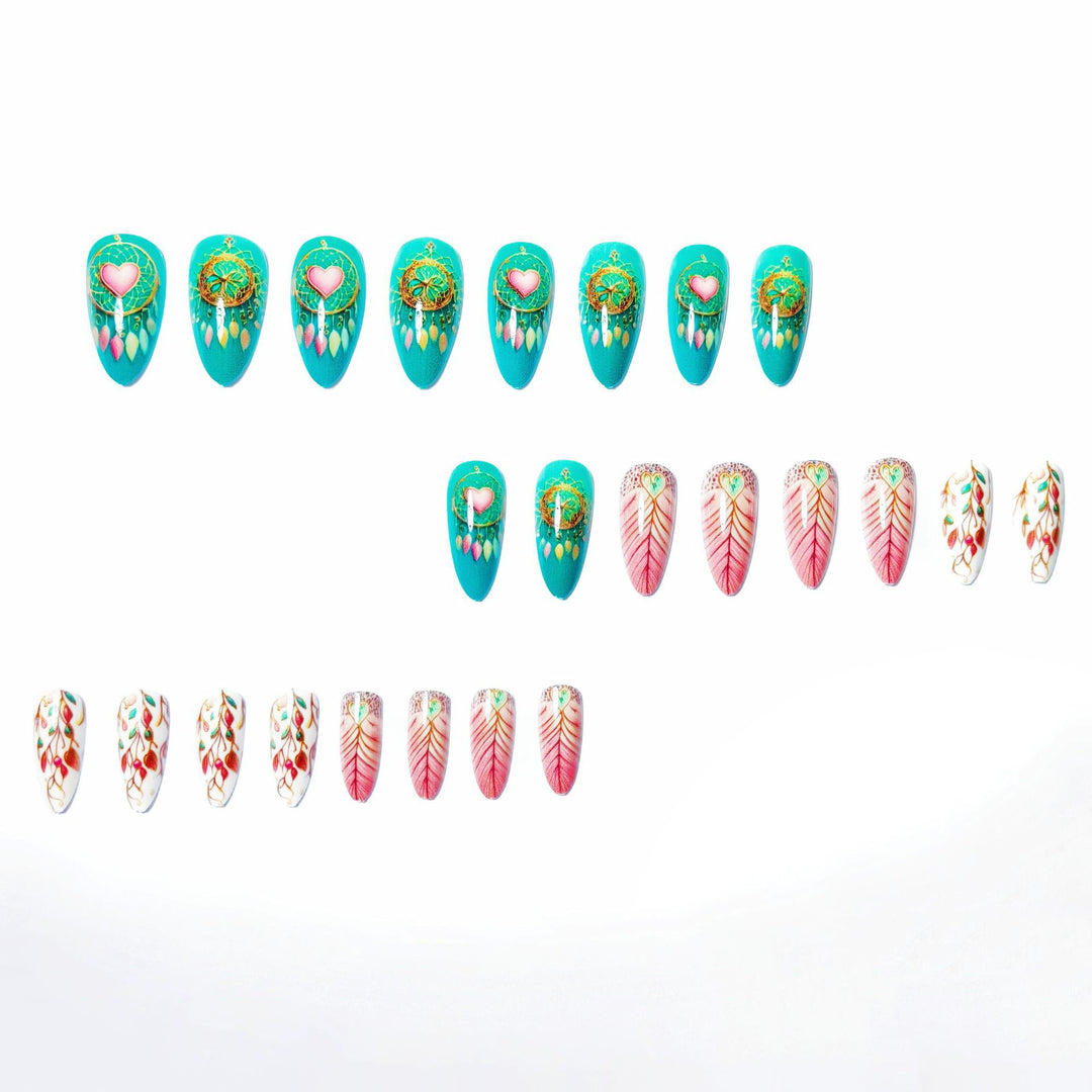 Dreamcatcher-Inspired Artistic Nail Art Bowlift