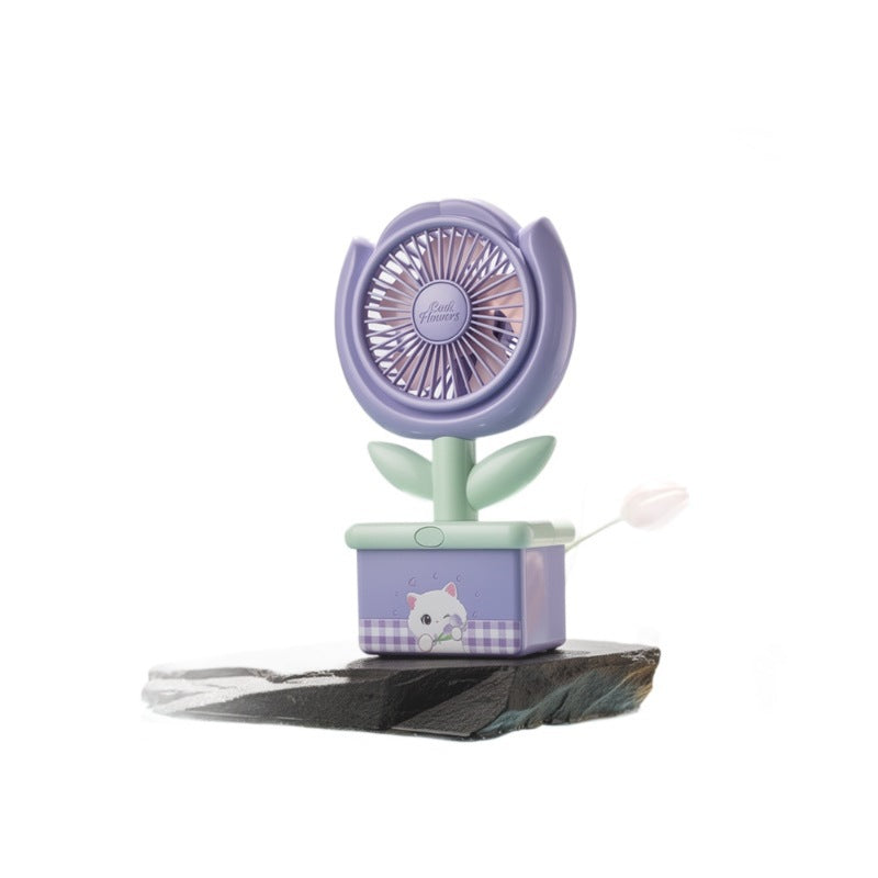 Floral-Themed Portable Desk Fan Bowlift