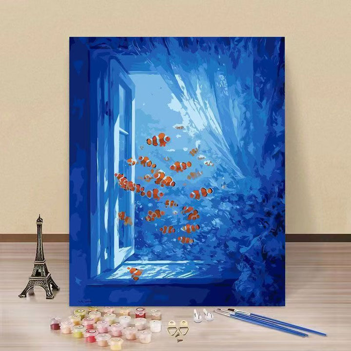 DIY Underwater Scene Paint by Numbers Kit Bowlift