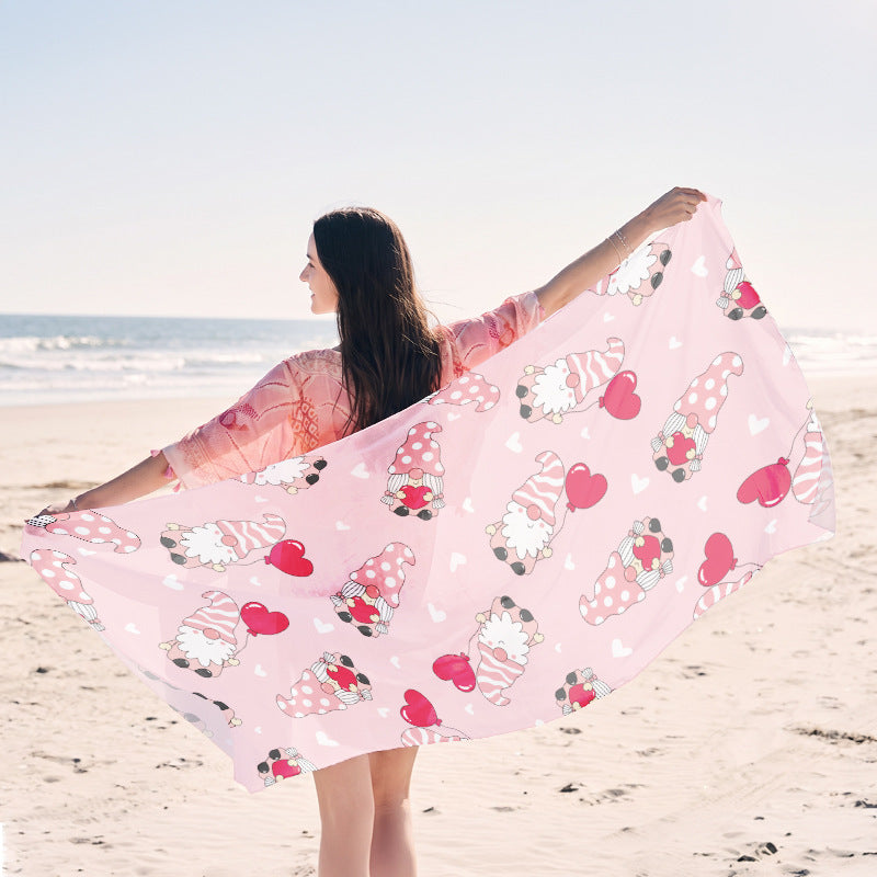 Light beach towel with creative jellyfish motif Bowlift