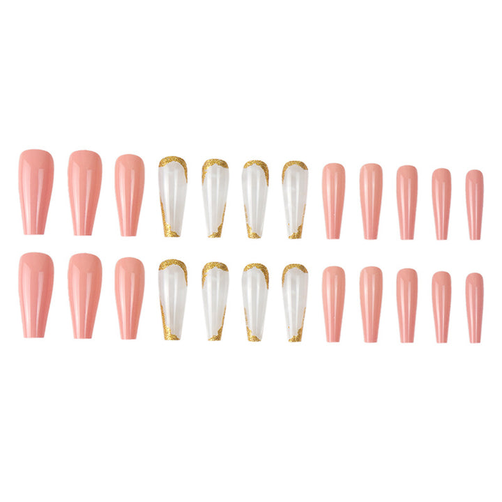 Glitter-Accented Stiletto Press-On Nails Bowlift