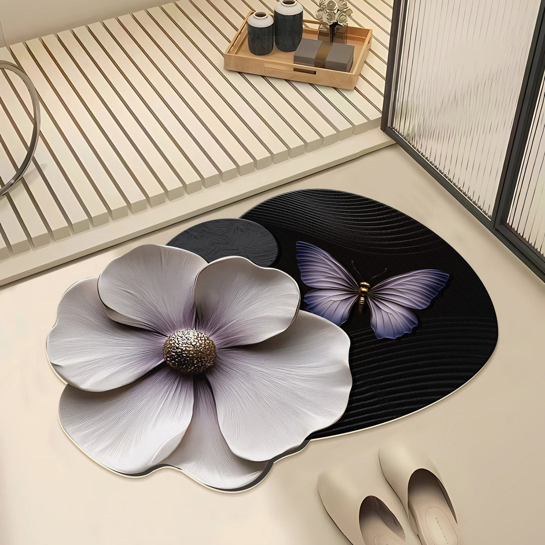 Artistic Floral Area Mat Bowlift