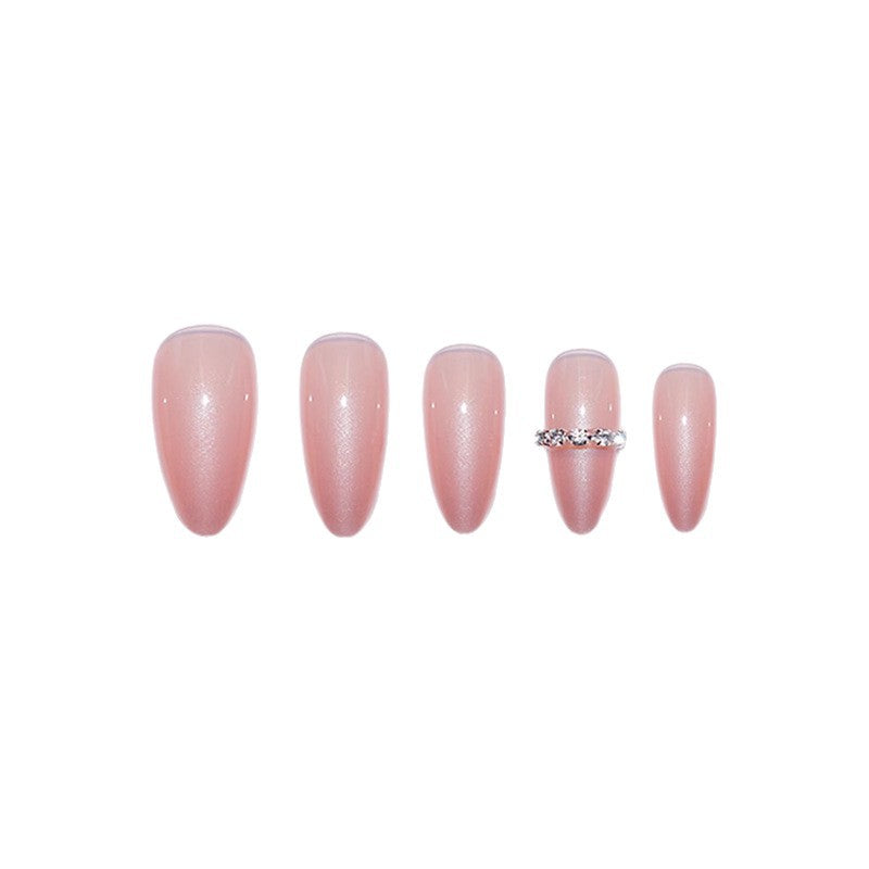 Elegant Stiletto Press-On Nail Art with Gem Accents Bowlift