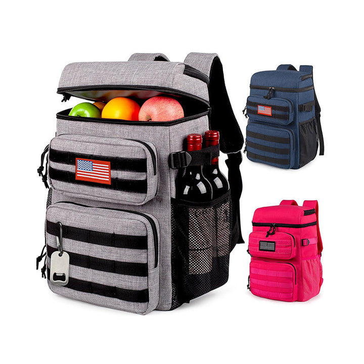 Multifunctional Insulated Backpack with Beverage Compartment Bowlift