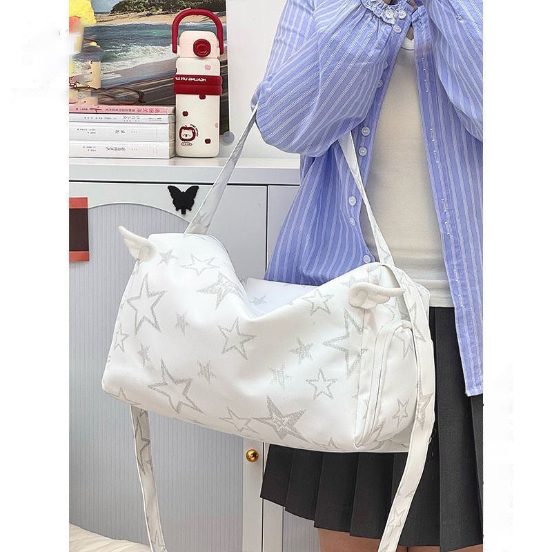 Trendy Star-Patterned Hobo Bag