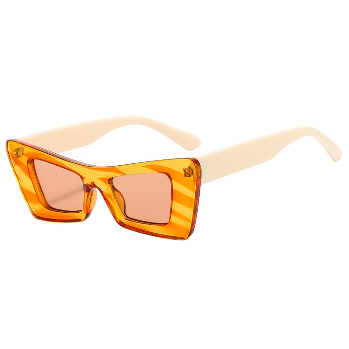 Ladies eye-catching designer sunglasses with modern prism frame Bowlift
