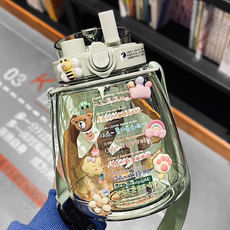 Ladies Playful Water Bottle with Animal Design Bowlift