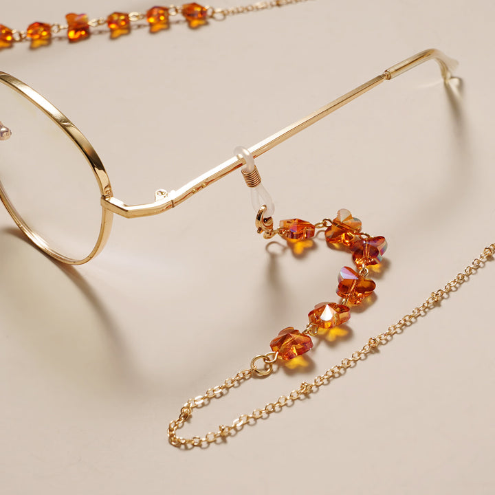 Floral-Embellished Eyewear Chain Bowlift