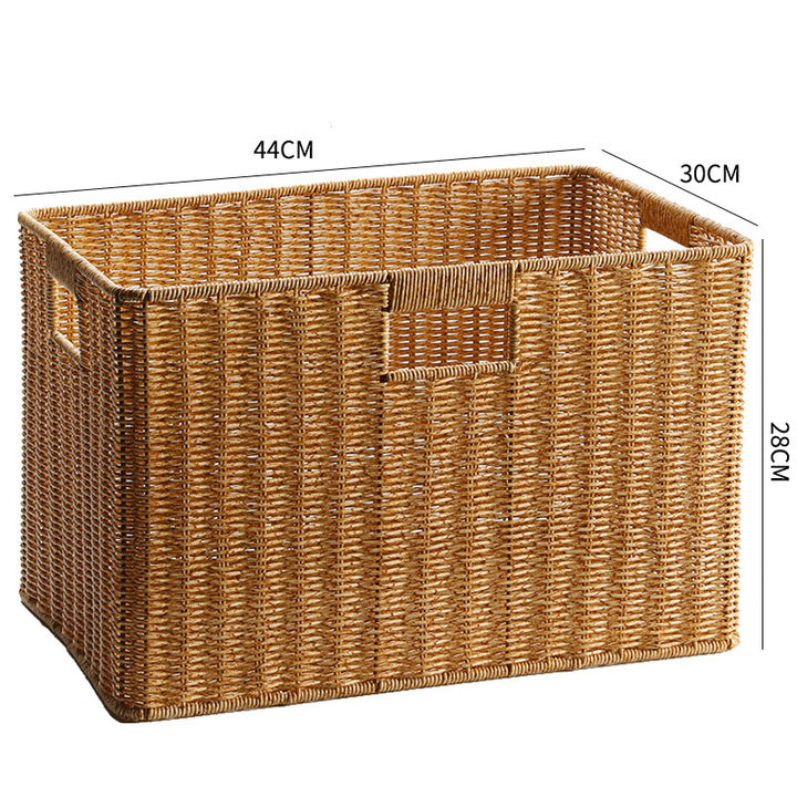 Handcrafted Rectangular Wicker Storage Bin Bowlift