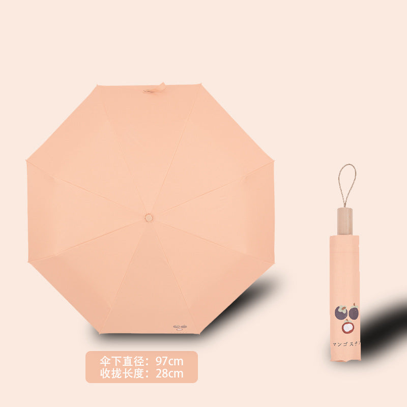 Women's Foldable Travel Umbrella with UV Protection Bowlift